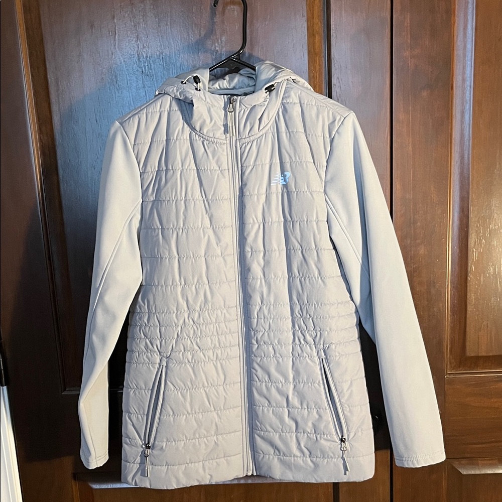 New Balance Light Gray Puffer Coat